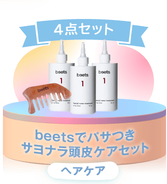 beetsでパサつきサヨナラ頭皮ケアセット 4点セット