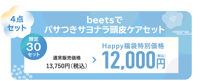 beetsでパサつきサヨナラ頭皮ケアセット 4点セット