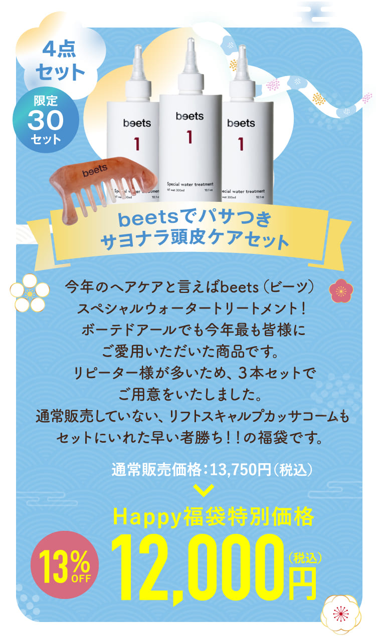 beetsでパサつきサヨナラ頭皮ケアセット 4点セット